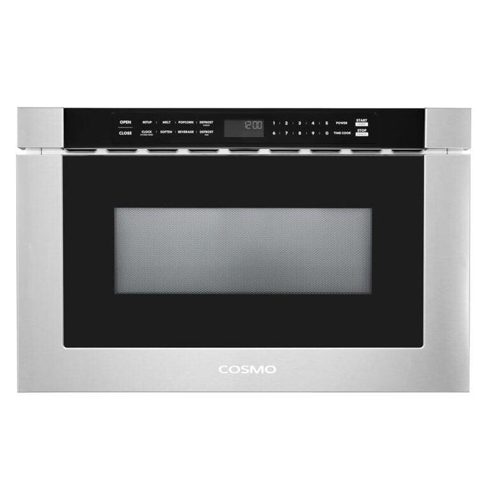 Cosmo 24 in. Built-in Microwave Drawer with Automatic Presets, Touch Controls, Defrosting Rack and 1.2 cu. ft. Capacity in Stainless Steel - COS-12MWDSS-NH.