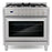 Cosmo 36 in. 3.8 cu. ft. Single Oven Gas Range with 5 Burner Cooktop and Heavy Duty Cast Iron Grates in Stainless Steel - COS-965AGFC