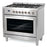 Cosmo 36 in. 3.8 cu. ft. Single Oven Gas Range with 5 Burner Cooktop and Heavy Duty Cast Iron Grates in Stainless Steel - COS-965AGFC