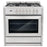 Cosmo Commercial-Style 36 in. 3.8 cu. ft. Single Oven Dual Fuel Range with 8 Function Convection Oven in Stainless Steel - COS-F965