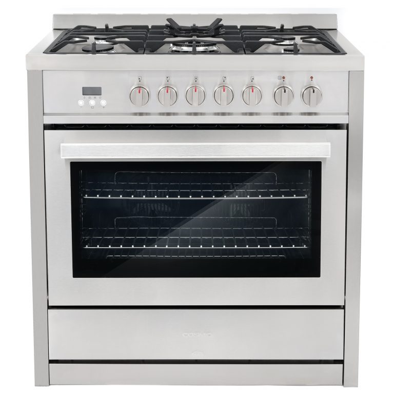 Cosmo Commercial-Style 36 in. 3.8 cu. ft. Single Oven Dual Fuel Range with 8 Function Convection Oven in Stainless Steel - COS-F965