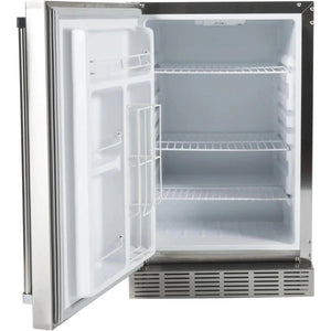 Coyote 21-Inch 4.1 Cu. Ft. Hinge Outdoor Rated Compact Refrigerator.