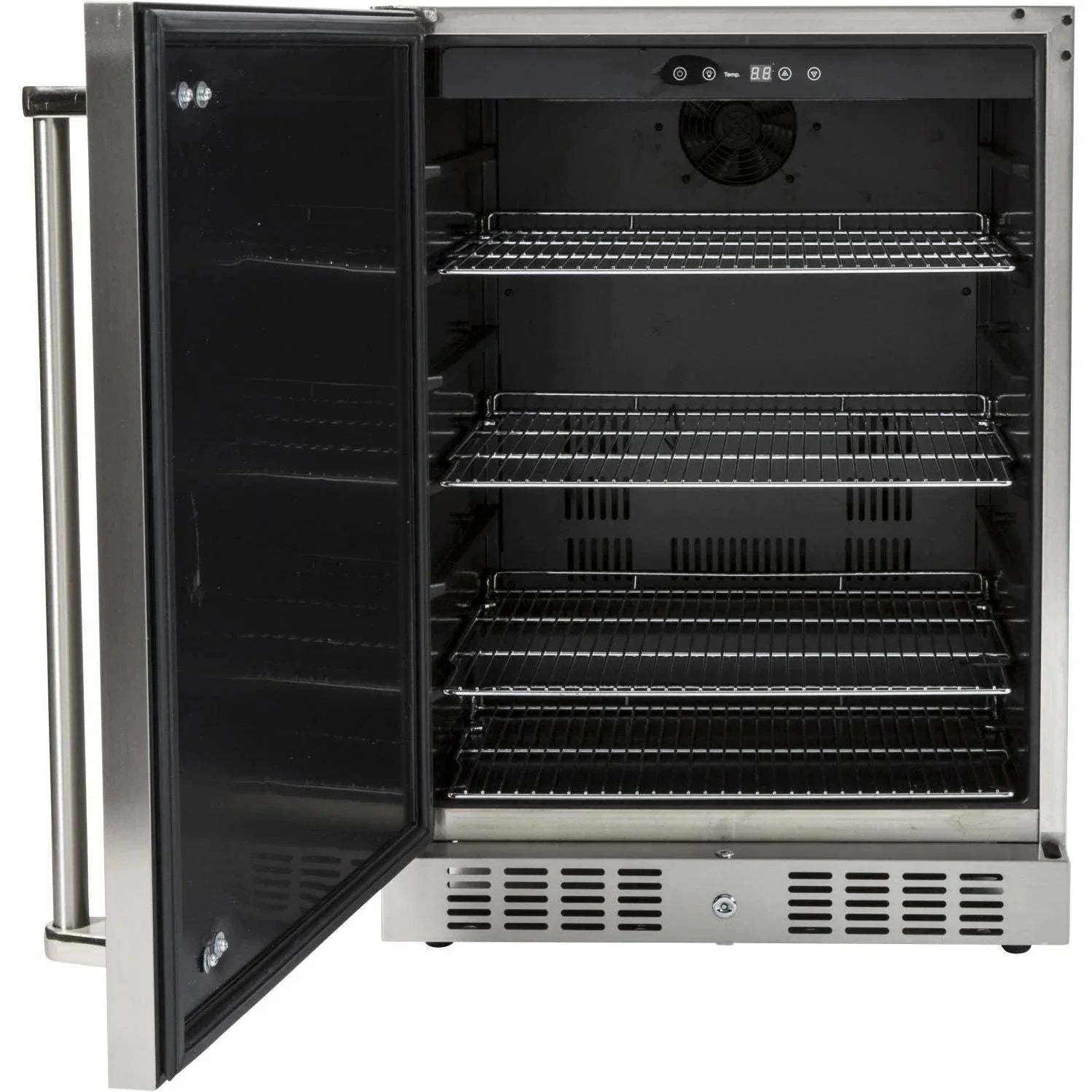 Coyote 24-Inch 5.5 Cu. Ft. Left Hinge Outdoor Rated Compact Refrigerator.