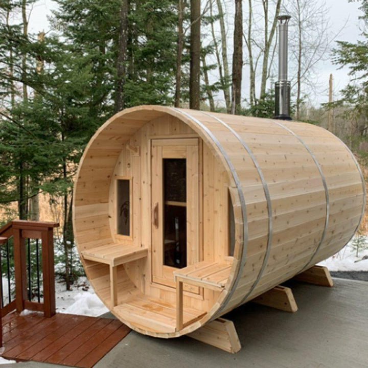 Dundalk Canadian Timber Tranquility Barrel Sauna CTC2345W.