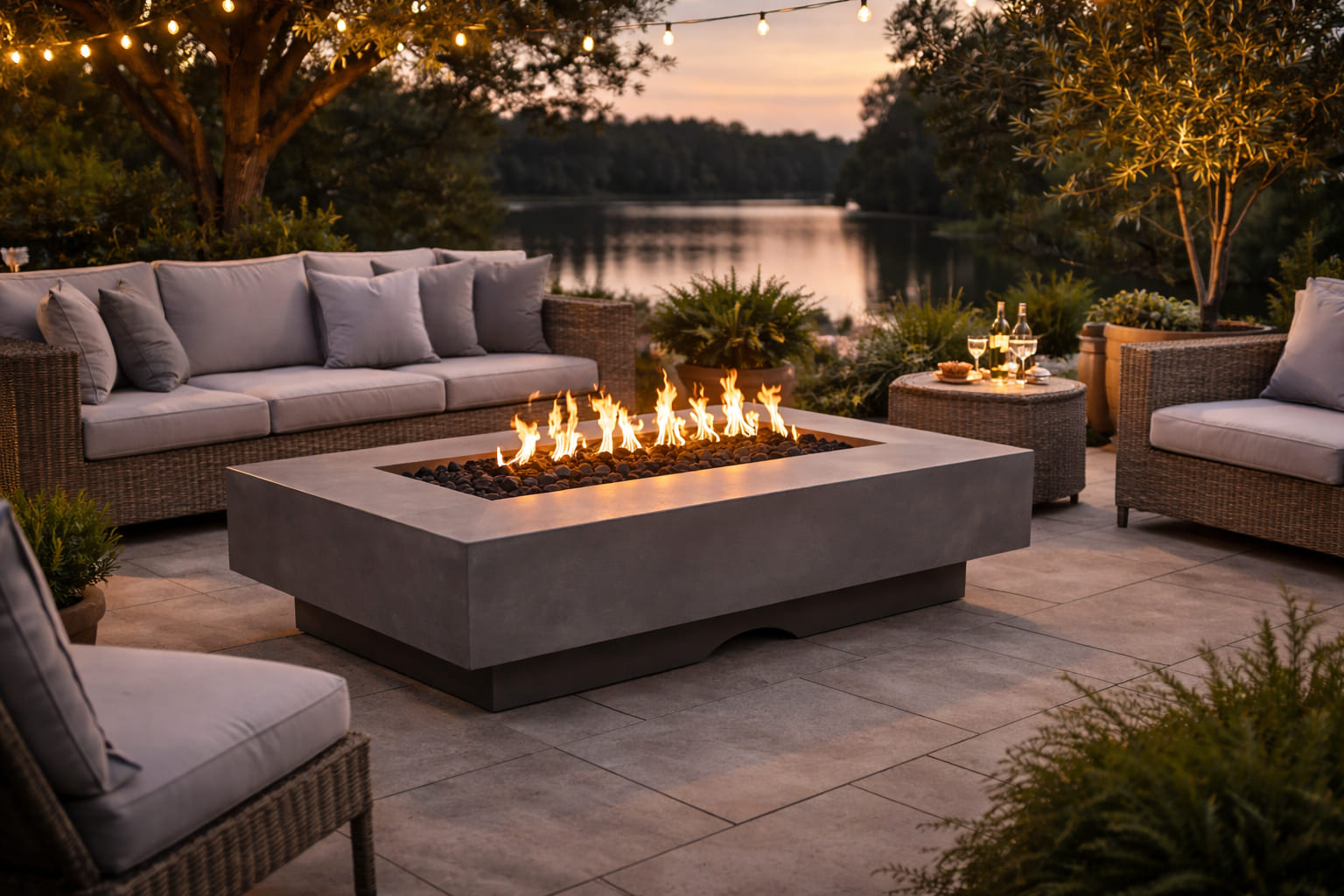 The Outdoor Plus Del Mar Concrete Fire Pit.