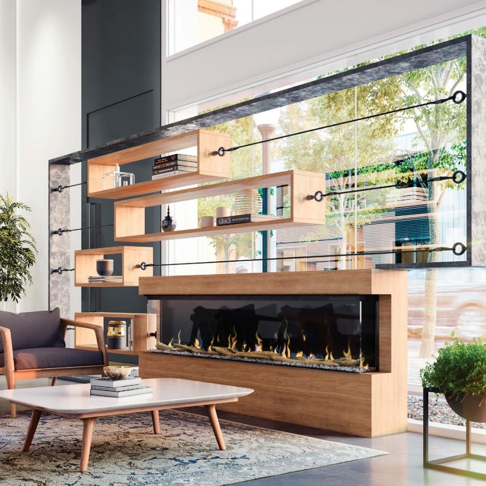 Dimplex Ignite XL Bold 3-Sided Built-In Electric Fireplace.