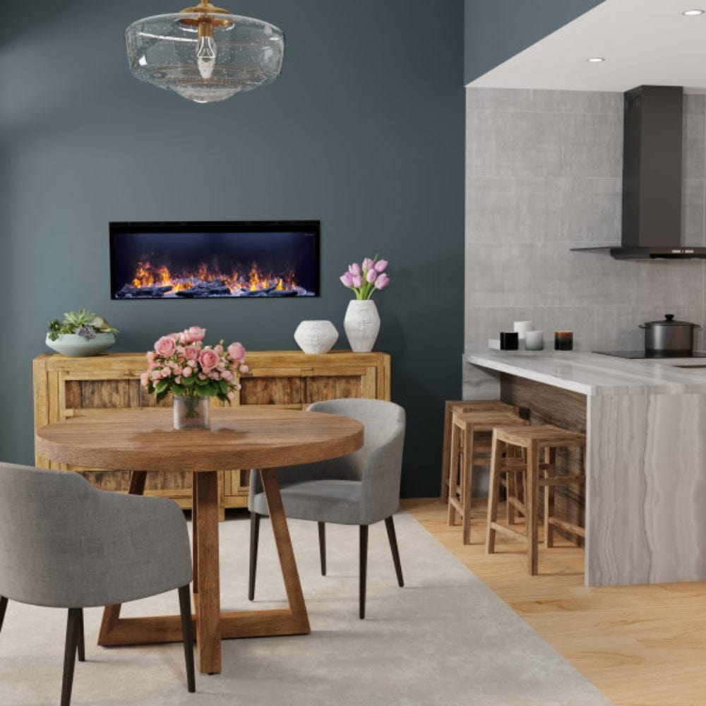 Dimplex Opti-Myst Linear Built-In Vapor Fireplace.