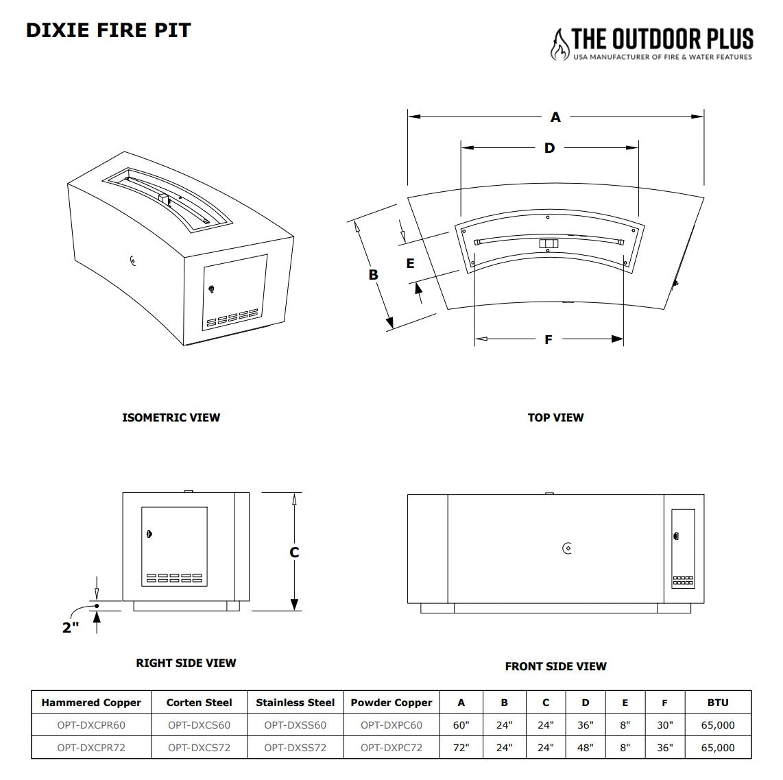 The Outdoor Plus Dixie Metal Fire Pit.