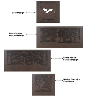 The Outdoor Plus Rectangle Outback Fire Pit / Deer County Design.