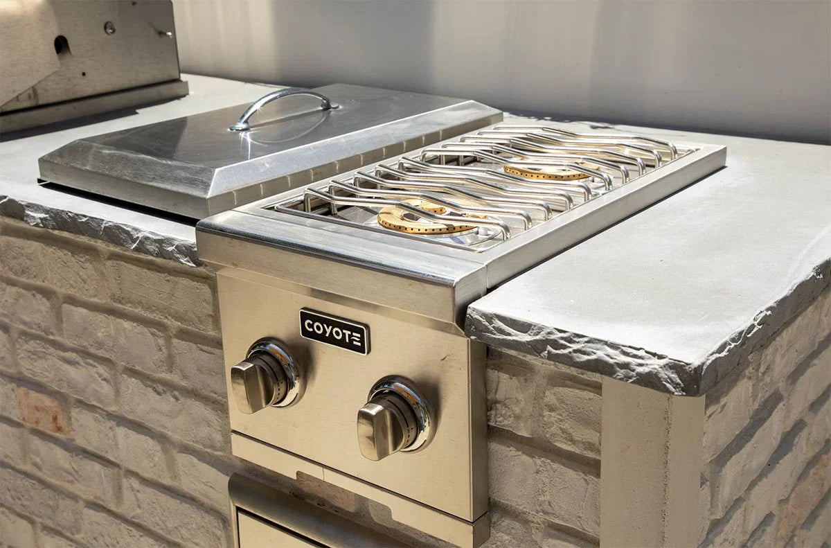 Coyote Built-In Double Side Burner - C1DB LP/NG.