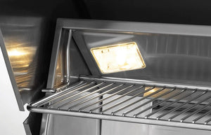 Fire Magic Echelon Diamond E790i 36-Inch Natural Gas Built-In Grill with 1 Sear Burner, Backburner, Rotisserie Kit, Magic View Window and Analog Thermometer (E790I-8LAN-W).
