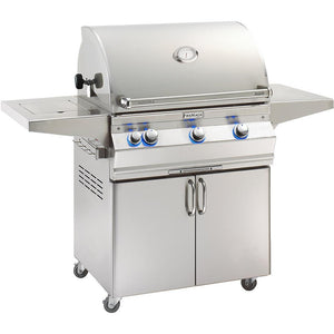 Fire Magic Aurora 30-Inch Propane Gas Grill with One Infrared Burner, Rotisserie, Side Burner, & Analog Thermometer (A660S-8LAP-62).