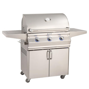 Fire Magic 30-Inch Aurora Freestanding Propane Gas Grill with Side Burner & Analog Thermometer (A540S-7EAP-62).