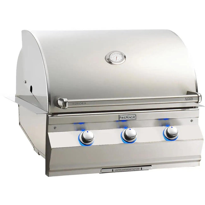 Fire Magic Aurora A660I 30-Inch Built-In Propane Gas Grill With Analog Thermometer (A660I-7EAP).