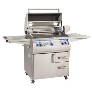Fire Magic 30-Inch Echelon Diamond Freestanding Liquid Propane Gas Grill with Side Burner Rotisserie & Digital Thermometer (E660S-8E1P-62).