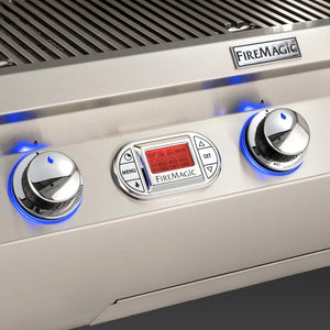 Fire Magic 30-Inch Echelon Diamond Freestanding Liquid Propane Gas Grill with Side Burner Rotisserie & Digital Thermometer (E660S-8E1P-62).