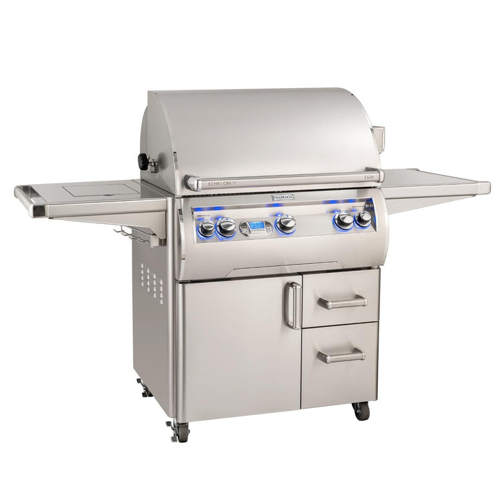 Fire Magic 30-Inch Echelon Diamond Freestanding Liquid Propane Gas Grill with Side Burner Rotisserie & Digital Thermometer (E660S-8E1P-62).