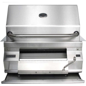 Fire Magic 30-Inch Legacy Built-In Smoker Charcoal Grill in Stainless Steel (14-SC01C-A).