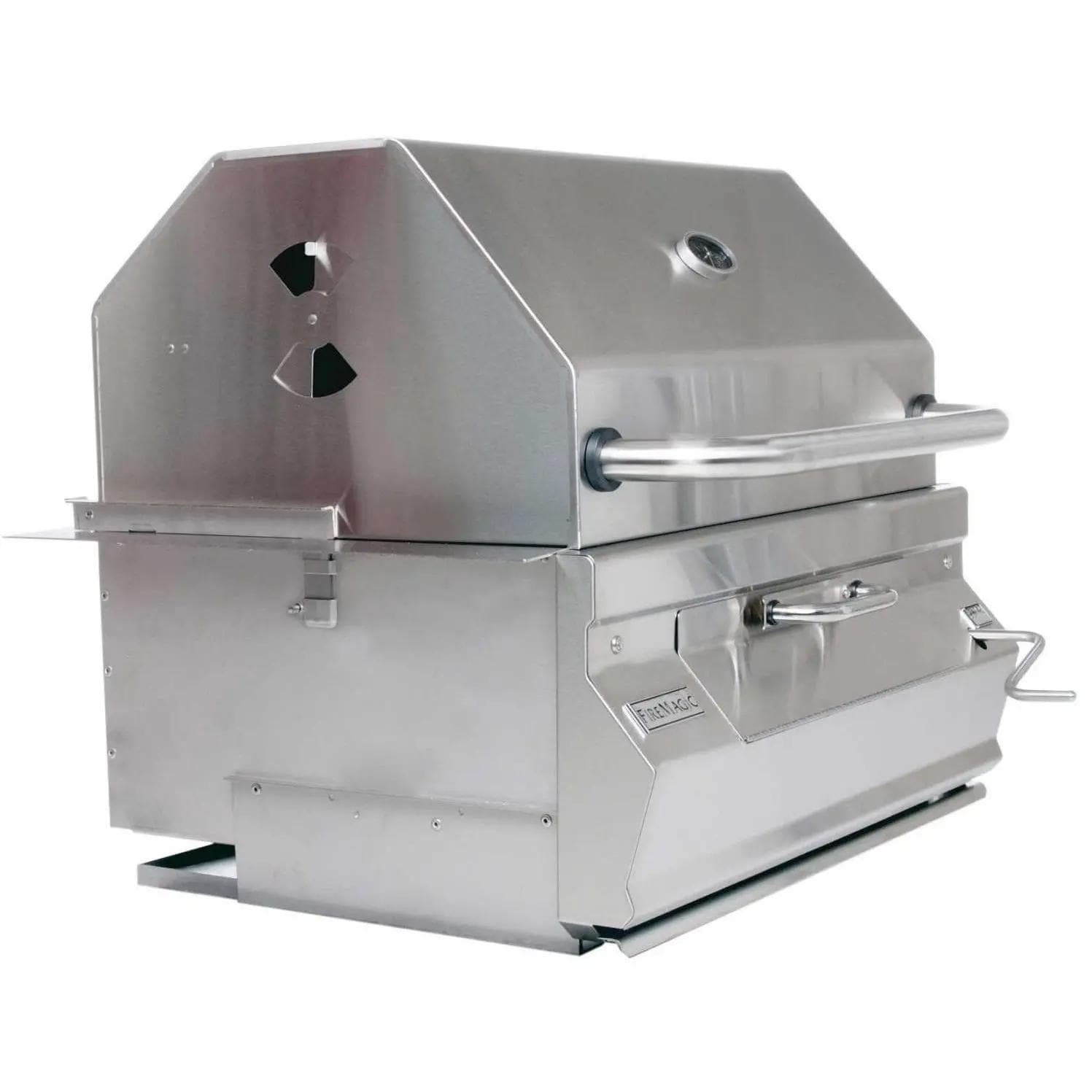 Fire Magic 30-Inch Legacy Built-In Smoker Charcoal Grill in Stainless Steel (14-SC01C-A).