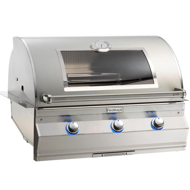 Fire Magic 36-Inch Aurora Built-In Natural Gas Grill with One Infrared Burner In Stainless Steel (A790I-7EAN-W).