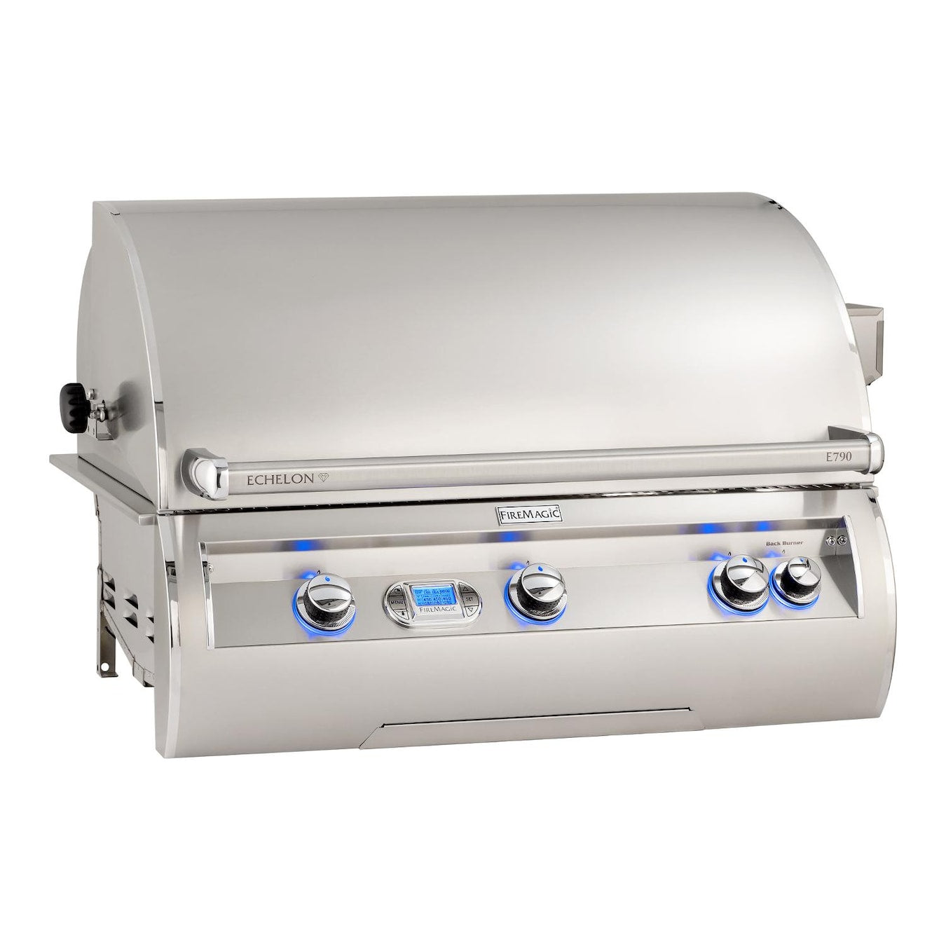 Fire Magic 36-Inch Echelon Diamond Built-In Propane Gas Grill with Digital Thermometer in Stainless Steel (E790I-8L1P).