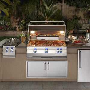 Fire Magic 36-Inch Built-In Natural Gas Grill with Rotisserie in Stainless Steel (A790I-8EAN).