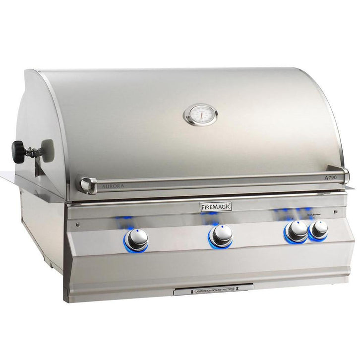 Fire Magic 36-Inch Built-In Natural Gas Grill with Rotisserie in Stainless Steel (A790I-8EAN).