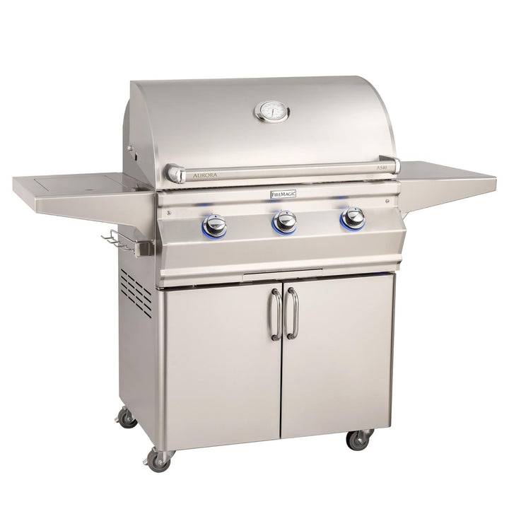 Fire Magic Aurora 30-Inch Natural Gas Grill with Side Burner & Analog Thermometer (A540S-7EAN-62).