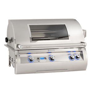 Fire Magic Echelon Diamond E790I 36-Inch Built-In Propane Gas Grill with Magic View Window, Rotisserie, & Digital Thermometer (E790I-8E1P-W).