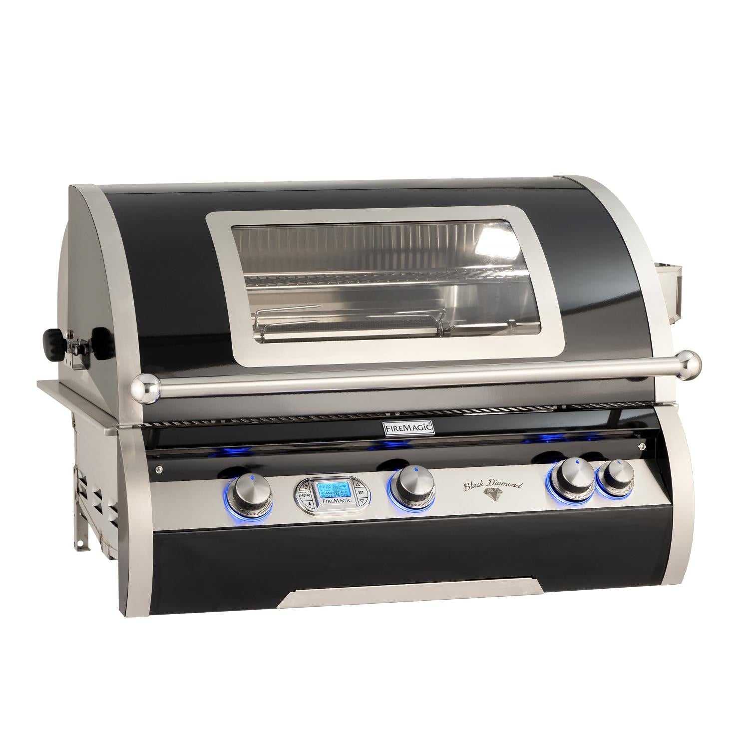 Fire Magic Echelon Black Diamond 36-Inch Built-In Propane Gas Grill One Infrared Burner & Magic View Window (H790I-8L1P-W).