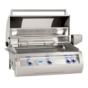 Fire Magic Echelon Diamond 36-Inch Built-In Propane Gas Grill with One Infrared Burner Magic View Window Rotisserie & Digital Thermometer (E790I-8L1P-W).