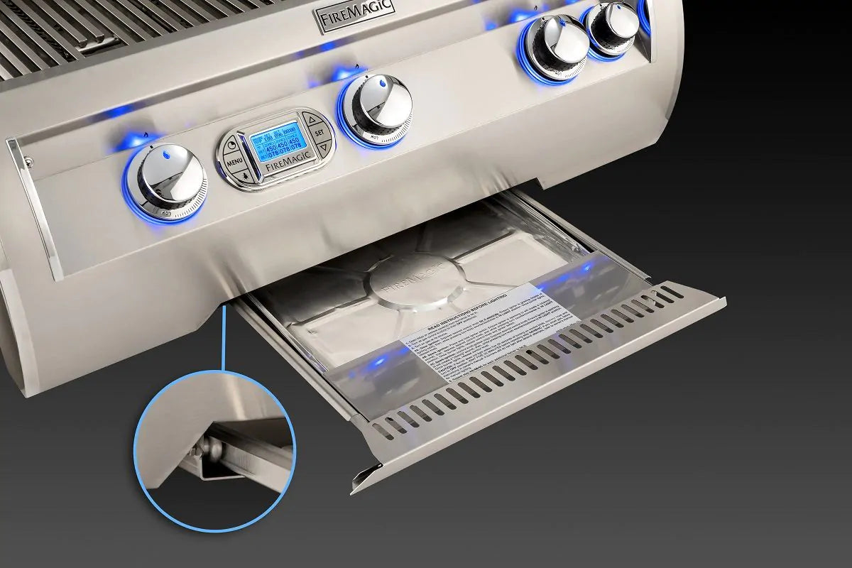 Fire Magic Echelon Diamond E660s 30-Inch Freestanding Gas Grill With Rotisserie, Single Side Burner, Digital Thermometer & Magic View Window, Propane (E660S-8E1P-62-W).