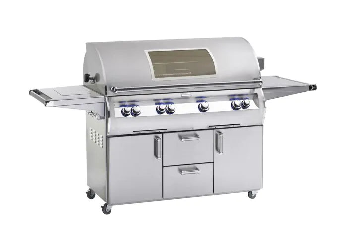 Fire Magic Echelon Diamond E1060s 48-Inch A Series Freestanding Gas Grill With Rotisserie, Single Side Burner, Analog Thermometer & Magic View Window, Natural Gas {E1060S-8EAN-62-W}.