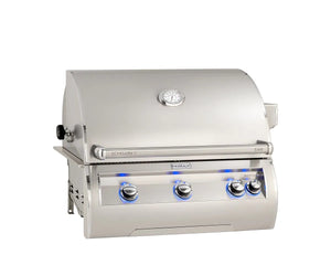 Fire Magic Echelon Diamond E660i 30-Inch Propane Gas Built-In Grill with Backburner, Rotisserie Kit and Analog Thermometer (E660I-8EAP).