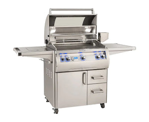 Fire Magic Echelon Diamond E660s 30-Inch Freestanding Gas Grill With Rotisserie, Single Side Burner, Digital Thermometer & Magic View Window, Propane (E660S-8E1P-62-W).