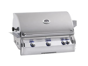 Fire Magic Echelon Diamond E790i 36-Inch Natural Gas Built-In Grill with 1 Sear Burner, Backburner, Rotisserie Kit, and Analog Thermometer (E790I-8LAN).