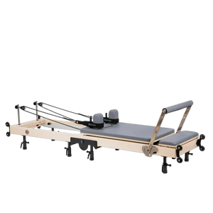 Foldable Pilates Reformer Machine: Maple Wood.