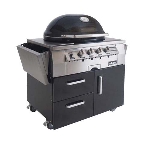 Primo Oval G420 36-Inch Ceramic Freestanding Kamado Gas Grill.