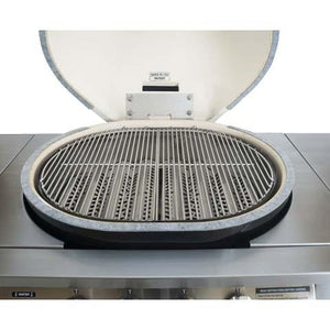 Primo Oval G420 36-Inch Ceramic Freestanding Kamado Gas Grill.