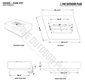The Outdoor Plus Heiko Concrete Fire Pit.
