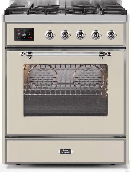 ILVE 30" Majestic II Series Gas Burner and Electric Oven Range with 5 Sealed Burners (UM30DNE3)