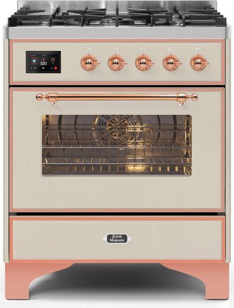 ILVE 30" Majestic II Series Gas Burner and Electric Oven Range with 5 Sealed Burners (UM30DNE3)