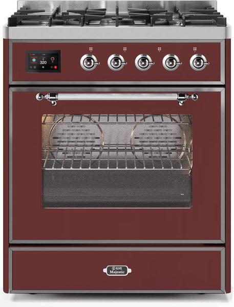 ILVE 30" Majestic II Series Gas Burner and Electric Oven Range with 5 Sealed Burners (UM30DNE3)