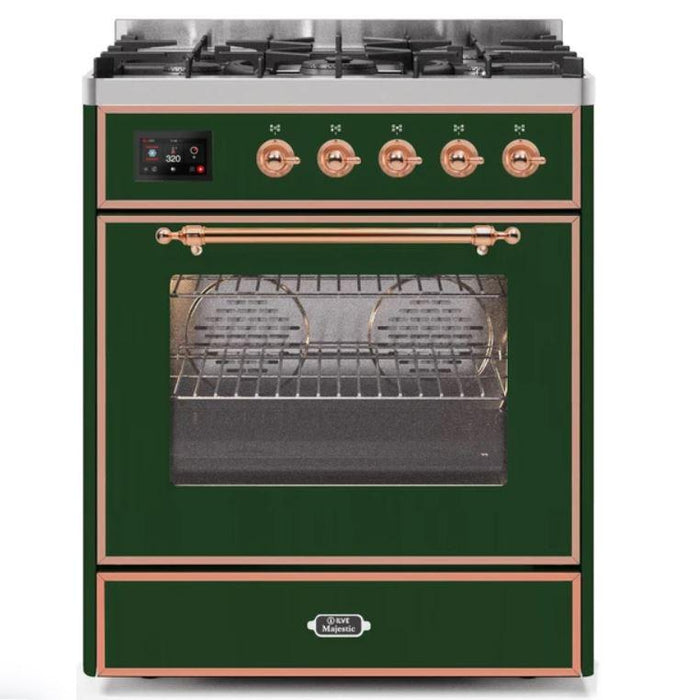 ILVE 30" Majestic II Series Gas Burner and Electric Oven Range with 5 Sealed Burners (UM30DNE3)