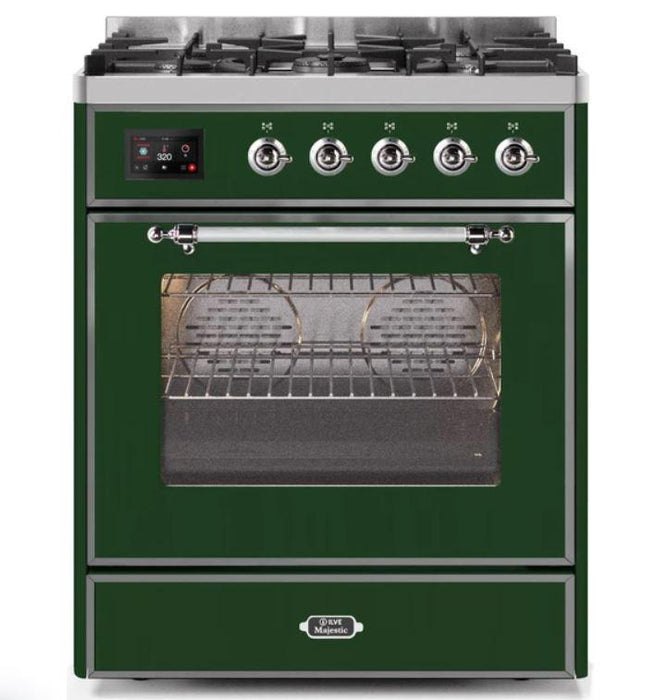 ILVE 30" Majestic II Series Gas Burner and Electric Oven Range with 5 Sealed Burners (UM30DNE3)