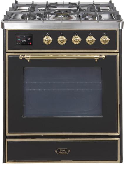 ILVE 30" Majestic II Series Gas Burner and Electric Oven Range with 5 Sealed Burners (UM30DNE3)