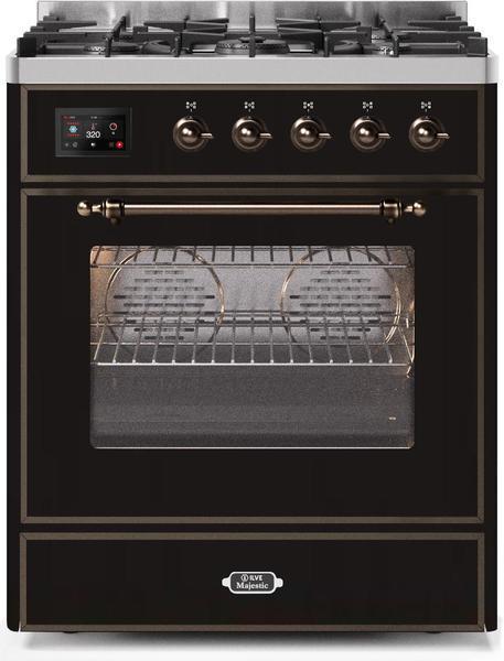 ILVE 30" Majestic II Series Gas Burner and Electric Oven Range with 5 Sealed Burners (UM30DNE3)