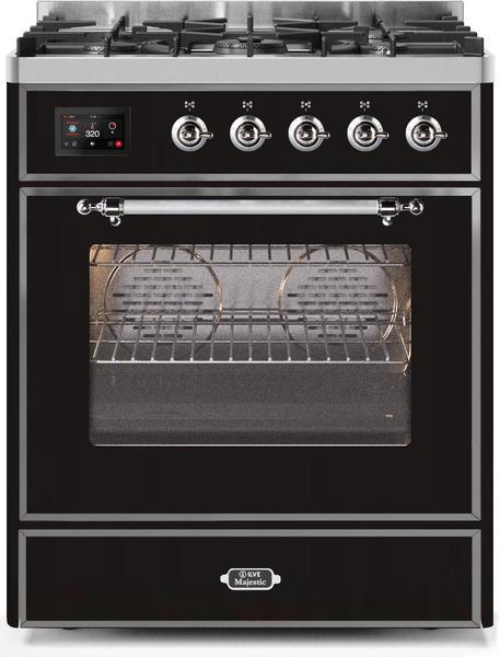 ILVE 30" Majestic II Series Gas Burner and Electric Oven Range with 5 Sealed Burners (UM30DNE3)