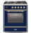 ILVE 30" Majestic II Series Gas Burner and Electric Oven Range with 5 Sealed Burners (UM30DNE3)