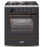 ILVE 30" Majestic II Series Gas Burner and Electric Oven Range with 5 Sealed Burners (UM30DNE3)